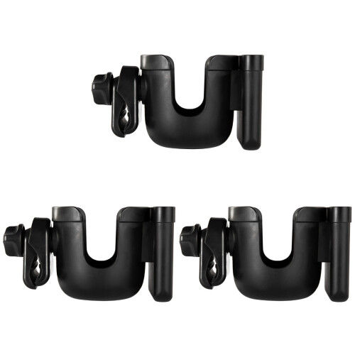 3Pièces Support Poussette Noir Durable Rangement Facile