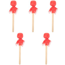 5Pièces Baguettes Percussion Anti-Dérapantes Rouge Manche Bois