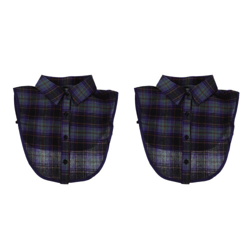 2Pcs Lightweight Blouse Fake Collar Detachable Insert