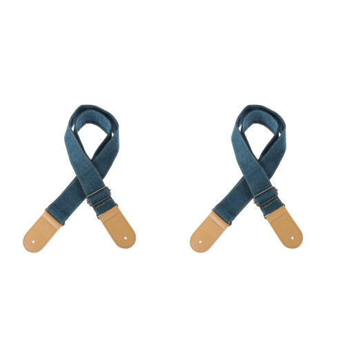 2Pièces Guitare Remplacement Bleu Ajustable Coton Lin Confort