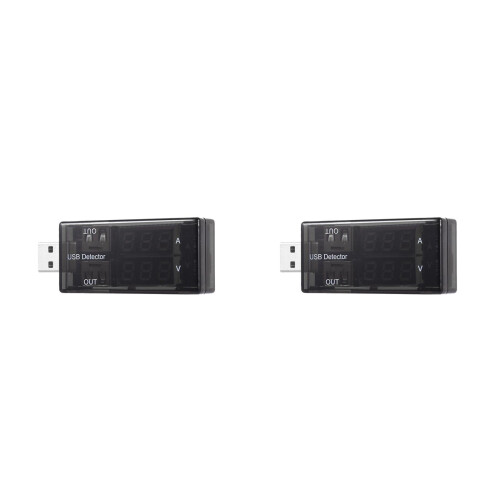 2Pièces Moniteur USB Portable Capacité Puissance Volt LCD