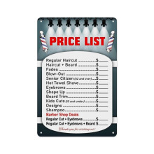 Barber Shop Poster,Barber Shop Price List Poster Suitable For Office, Home Kitchen, Living Room, Wall Art Decoration
