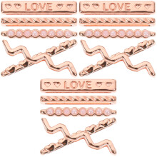 15Pièces Anneaux Décoratifs Rose Gold Pour Bracelet Montre Silicone