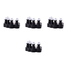 8Pièces Orthèse Doigts Piano Correction ABS Silicone Noir