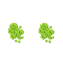 2000Pièces Sequins Vert En PVC Pour Embellissement Vêtements