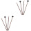 4Paires Baguettes Percussion Bois Caoutchouc Drum Mallets Multicolores 1