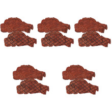 10Pièces Steak Décoratif Factice Marron Jeu Enfants Simulation