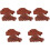 10Pièces Steak Décoratif Factice Marron Jeu Enfants Simulation 1