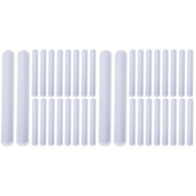 60Pièces Bracelets Clip Blancs DIY En PVC Métal Pour Fêtes Créatives