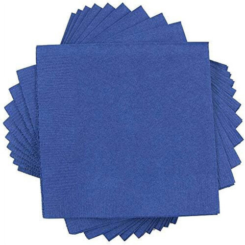 Medium Lunch Napkins - 6 1/2 x 6 1/2 - Blue - 50/Pack