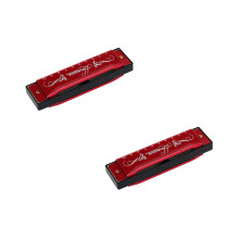 2Pièces Harmonica Musical Instruments Mini Rouge Débutants Kids