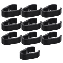40Pièces Clip Câble Microphone Plastique Noir Durable Pour Maison