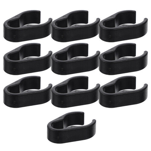 40Pièces Clip Câble Microphone Plastique Noir Durable Pour Maison