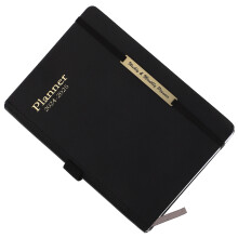 Notepad De Travail PU Noir Avec Couverture En Aluminium