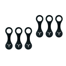 6Pcs Black Leash Poop Bag Dispenser Durable Dog Walking Accessories
