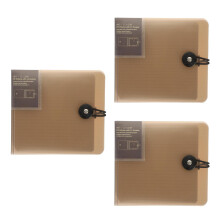 3Pièces Organisateur Cd Dvd Marron 12 Disques Portable