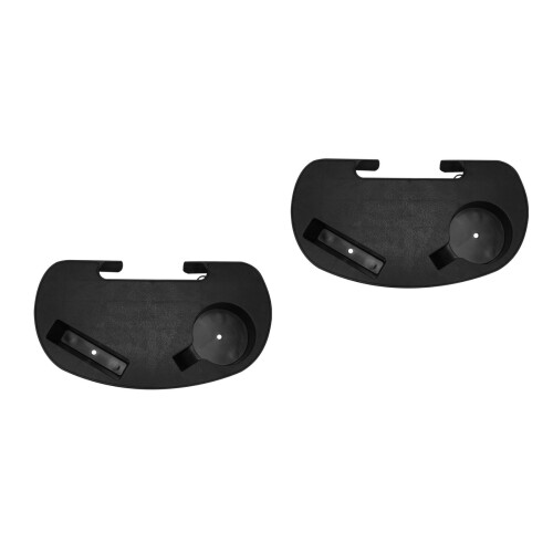 2Pcs Black Durable Multi-Function Chair Beverage Tray Portable Holder