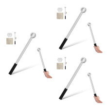 3Pièces Tige Ouvre-Store Argentée Pour Rideaux Stores