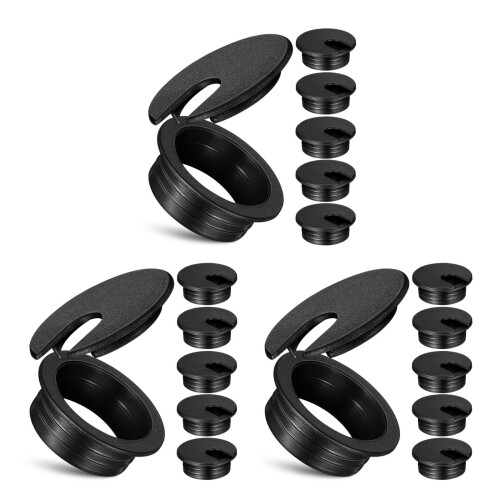 18Pièces Kit -Fils ABS Noir Pour Câbles Nets