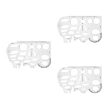3Pièces Règles Pochoirs Géométriques Transparentes PVC Pour Art