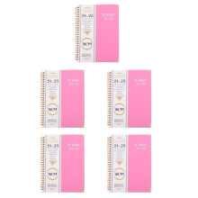 5Pièces Rose Nylon Spirale Planification Travail Étudiant