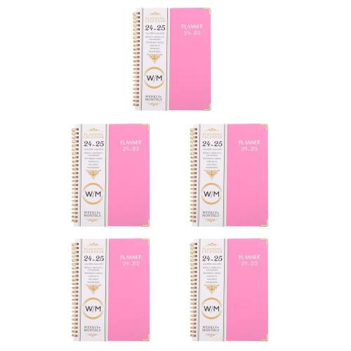 5Pièces Rose Nylon Spirale Planification Travail Étudiant