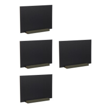 4Pièces Ardoise Double Face Bambou Noir Pour Notes Et Messages