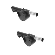 2PiÚces Souffleur à Main Noir En Plastique Acier Bbq Extérieur