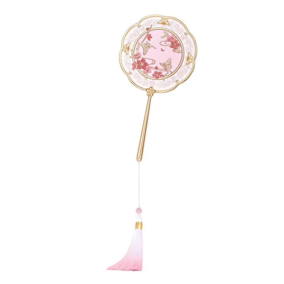 Handheld Chinese Mirror with Peach Blossom Design