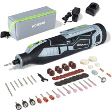 WORKPRO 12V Cordless Rotary Tool Kit 5 Variable Speed 114 Pcs Change Accessories