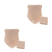 2Pcs Beige Cotton Waffle Weave Towels