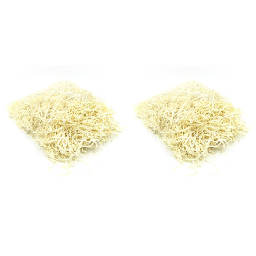 2Pcs Bulk Crinkle Paper Shred Beige for Gift Wrapping and Display