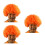 3Pièces Perruques Masquerade Orange Élastiques Pour Fête Carnaval 1