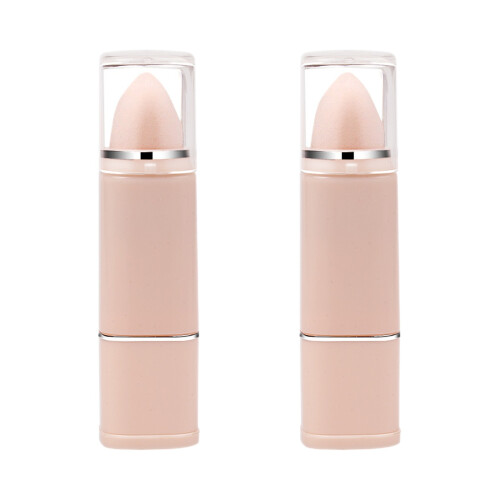 2Pièces Pinceaux Rétractables Doux Pour Poudre Et Blush Rose