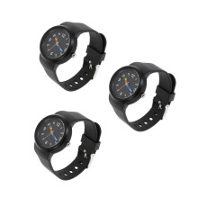 3Pcs Black Simple Children Wrist Watch Waterproof Stylish Kids Watch