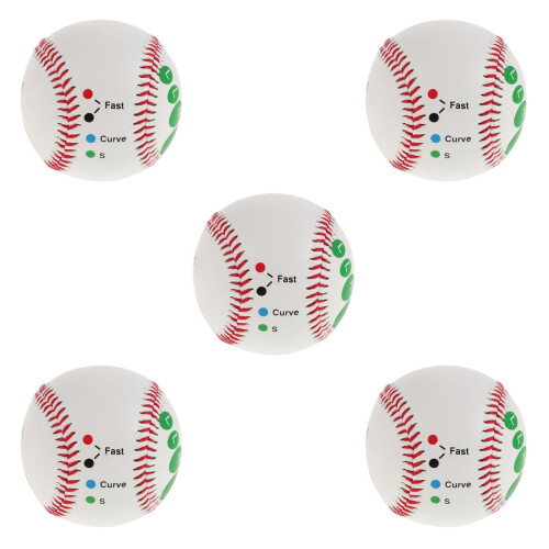 5Pcs Soft Training Baseballs PU Material Kids Batting Practice Balls