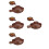 4Pièces Casseroles Marron Multifonction Ergonomique 1