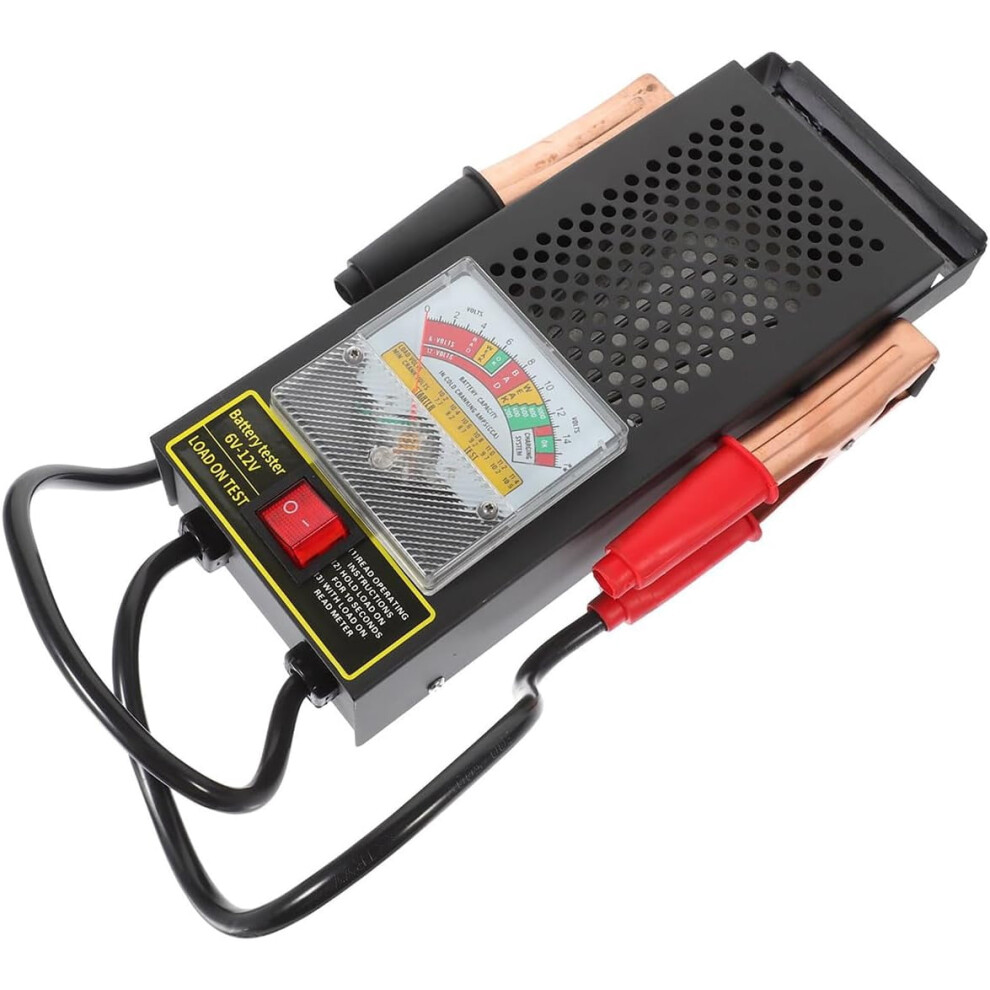 Car Battery Load Tester 6V-12V With Voltmeter & Alligator Clips, Compatible With All Vehicles Black 9353595541467