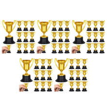 50Pcs Durable Golden Plastic Kids Trophy Cups for Classroom Events