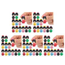 60Pièces Poupées Japonaises Kimono PVC Artisanat Décoration Colorée