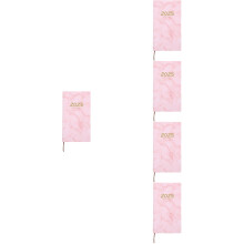 5Pièces Agenda Journalier Rose PU Organisateur Pratique