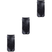 3Pcs Black Pen Case Holder Durable Pen Storage Bag for Office