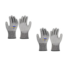 2 Pairs Anti- Gloves Work Stab Proof Resistant Labor Protective