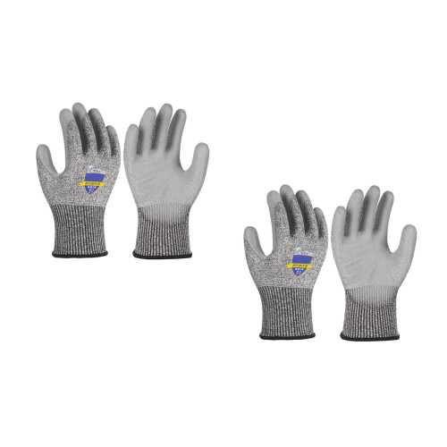 2 Pairs Anti- Gloves Work Stab Proof Resistant Labor Protective