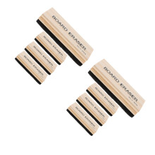 8Pièces Effaceurs Tableau Noir Bois Bambou Nettoyage Doux