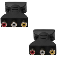 2St Zwarte Av Video Converter Adapter Compact Voor Thuisgebruik Hdtv