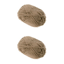 2Pièces Fil Coton Lait Café Idéal Tricot Chapeaux Écharpes Sensation