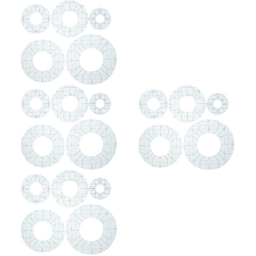 20Pcs Flexible Plastic Quilting Rulers Grey Patchwork Sewing Tools