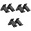 3Pairs Durable Black Bow Storage Racks Wall-Mounted Bow Hangers 1