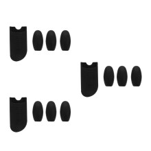 12Pcs Silicone Saxophone Thumb Cushion and Finger Set Black